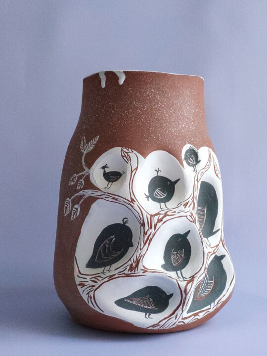 Design titled "Ceramic vase " Fami…" by Mariia Kunybalova, Original Artwork, Clay