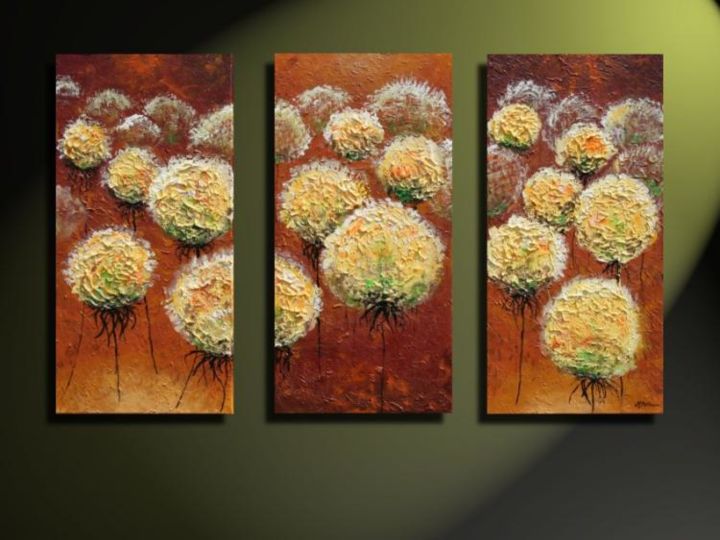 Painting titled "flowers" by Maria Pietkun, Original Artwork, Oil