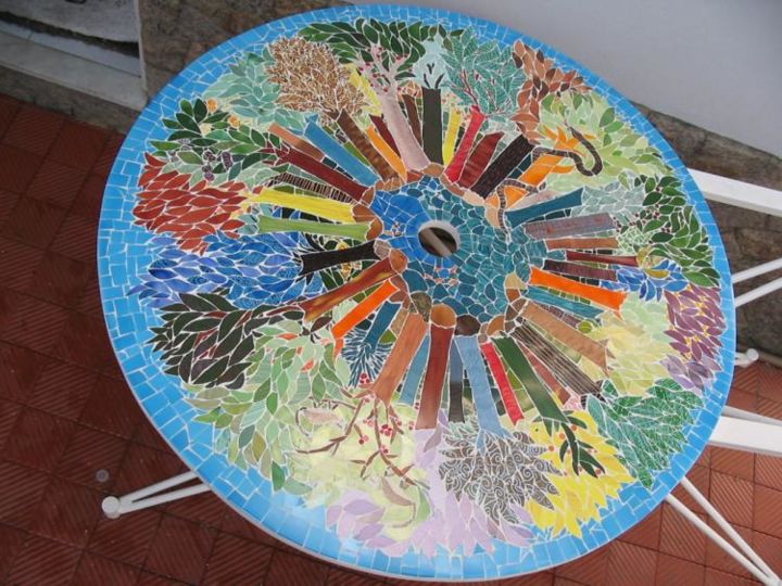 Design intitulée "Tampo de mesa - Tic…" par Maria Neide Paiva, Œuvre d'art originale
