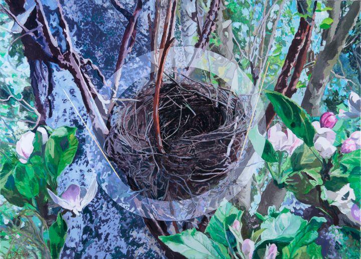 Pittura intitolato "The Nest" da Marian Cizmarik, Opera d'arte originale, Acrilico