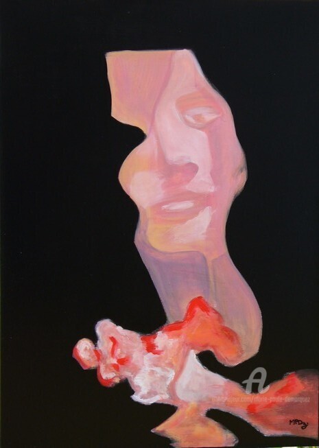 "Réflexion" başlıklı Tablo Marie-Paule Demarquez tarafından, Orijinal sanat, Akrilik