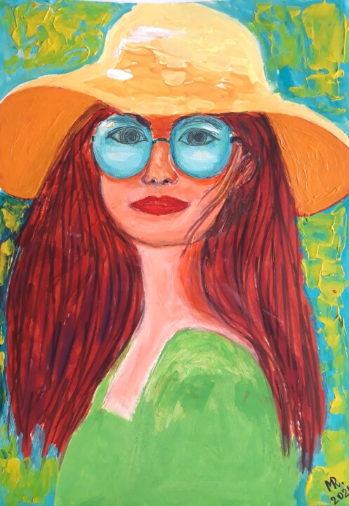 Painting titled "Viviene." by Marie Ruda, Original Artwork, Acrylic