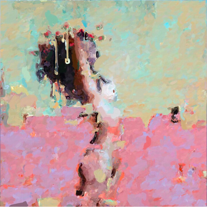 Painting titled "Pink Sunrise. Origi…" by Marina Fedorova, Original Artwork, Acrylic