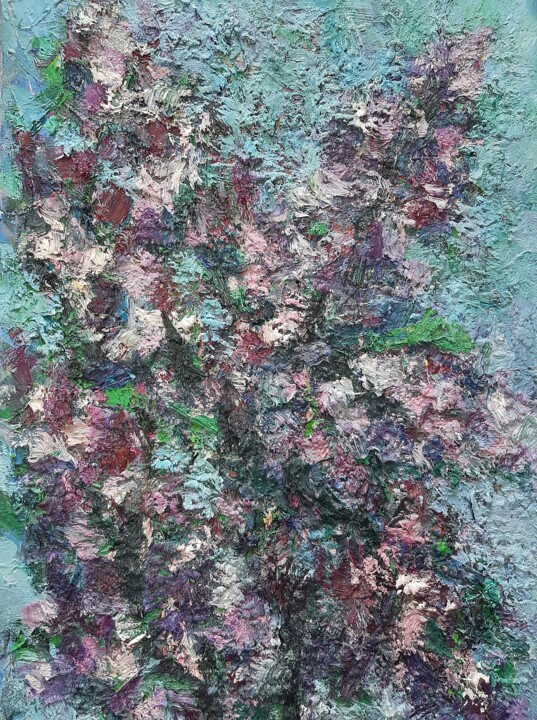 Peinture intitulée "Сирень цветет" par Marina Filatova, Œuvre d'art originale, Huile
