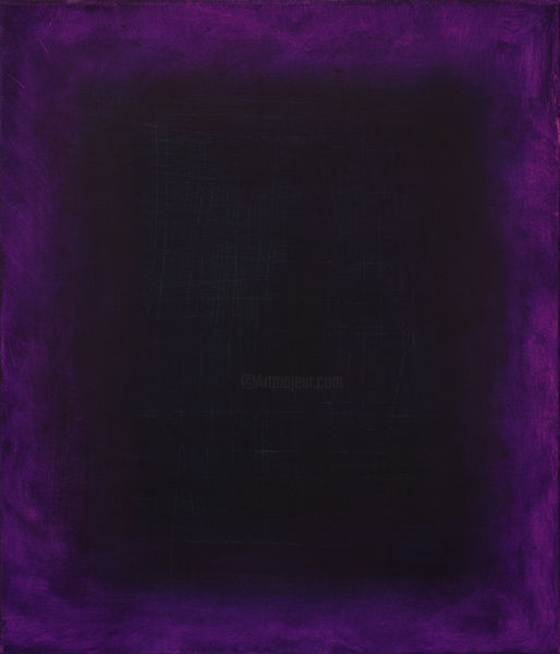 Peinture intitulée "Violet and black" par Marina Rusalka, Œuvre d'art originale, Huile Monté sur Châssis en bois