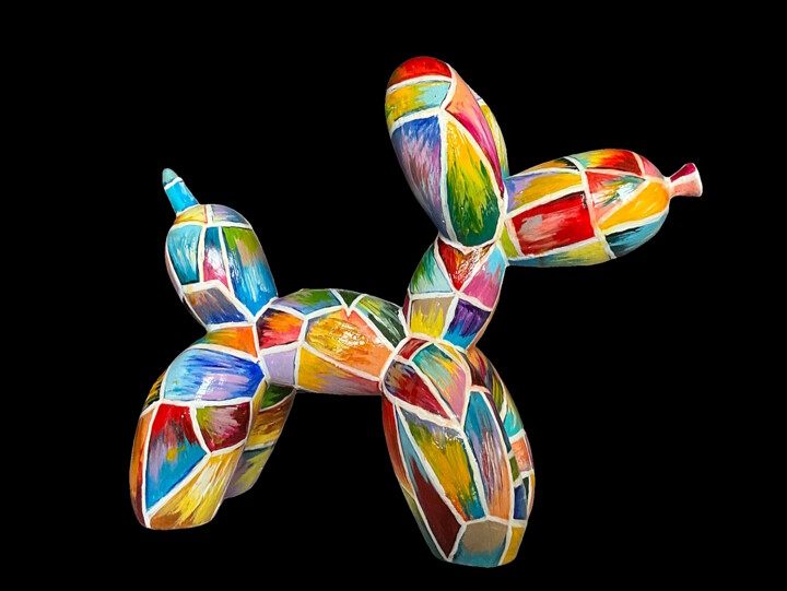 Sculpture intitulée "Balloon dog" par Marina Sholokhova, Œuvre d'art originale, Plâtre