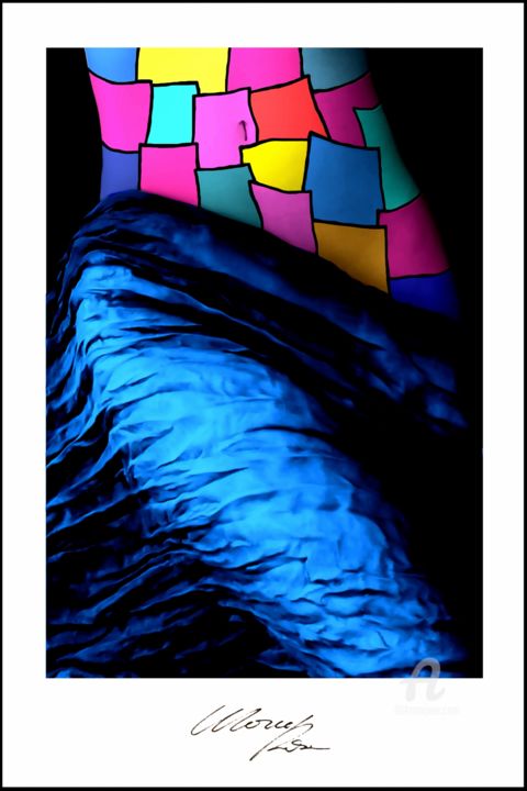 제목이 "La Mer"인 미술작품 Marino Rosa로, 원작, 디지털 페인팅
