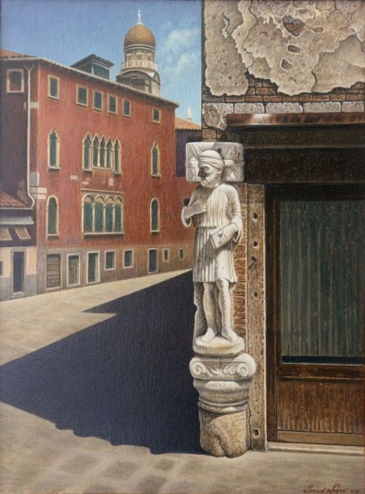Malarstwo zatytułowany „Venezia - Madonna d…” autorstwa Marino Nagro, Oryginalna praca