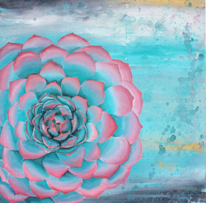 Succulente Painting By Marion Capdevila Artmajeur