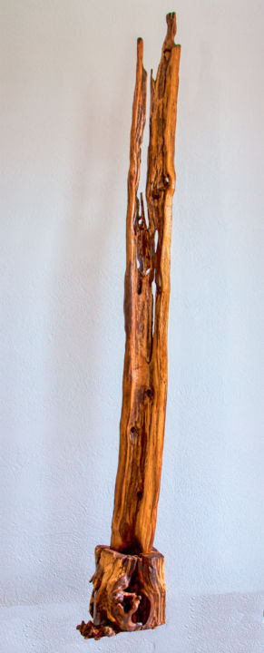 Sculpture titled "Free Spirit" by Marian Bogatu, Original Artwork, Wood