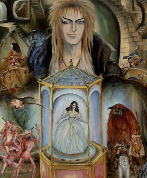 Pittura intitolato "Labyrinth" da Mariia Chindina, Opera d'arte originale, Olio