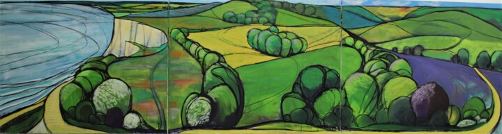 Peinture intitulée "Glorious Dorset Tri…" par Mark Harris, Œuvre d'art originale, Acrylique