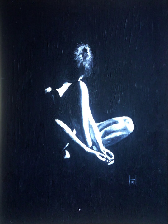 제목이 ""Celia""인 미술작품 Mark Herzog로, 원작, 기름 판지에 장착됨