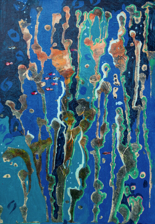 Peinture intitulée "Aqua" par Mariya Smirnova, Œuvre d'art originale, Acrylique