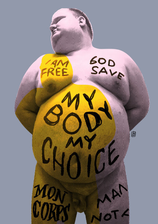 Printmaking titled "MY BODY MY CHOICE" by Martín Sigwald, Original Artwork, 2D Digital Work