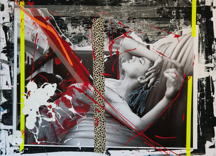 Collages titulada "Driving Miss A" por Martin Wieland, Obra de arte original, Collages