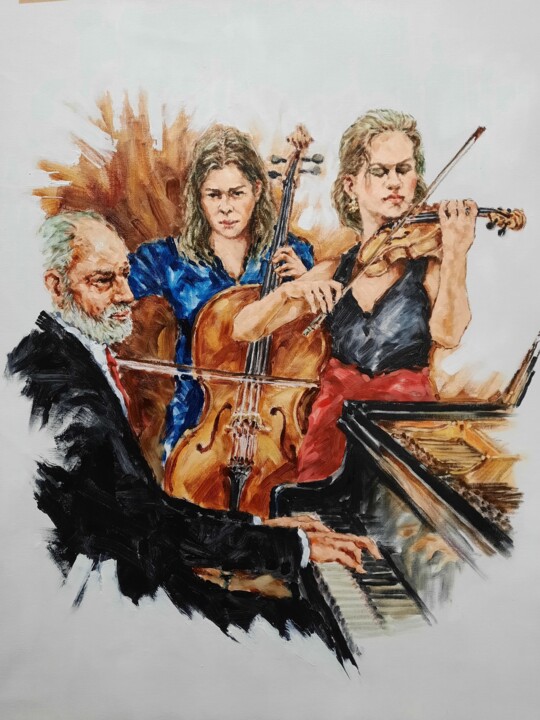 Peinture intitulée "TRIO CLÁSSICO" par Martorelli, Œuvre d'art originale, Acrylique