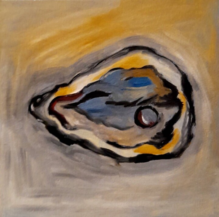 Painting titled "Oyster Oil Painting" by Maryna Yasar, Original Artwork, Oil