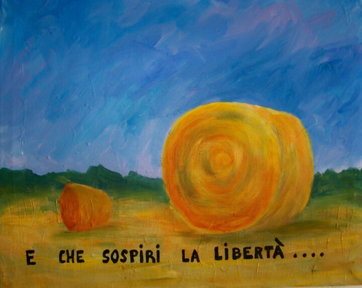 Painting titled "E che sospiri la li…" by Maryse Curinier-Rochette, Original Artwork, Acrylic Mounted on Wood Stretcher frame