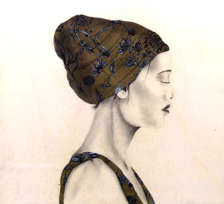 Drawing titled "Sofia II" by Marzia Roversi, Original Artwork, Graphite