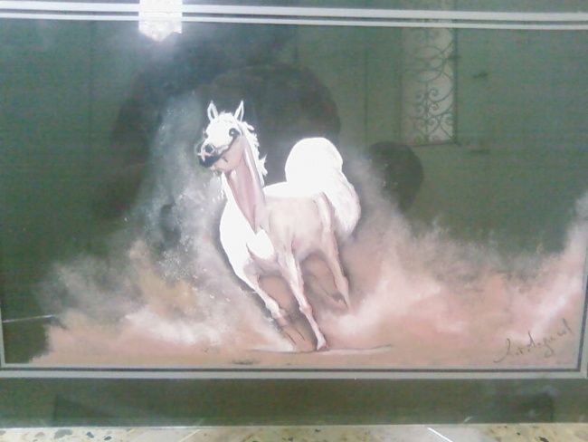Schilderij getiteld "cheval sur meroir" door Aha, Origineel Kunstwerk