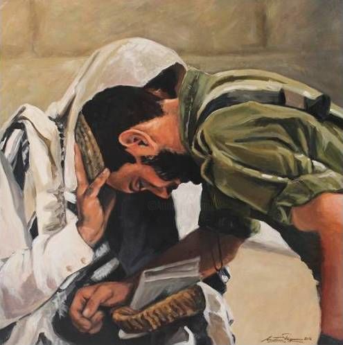 Painting titled "BLESSING IN JERUSAL…" by Matteo Pezzano Mp Pittore, Original Artwork, Acrylic