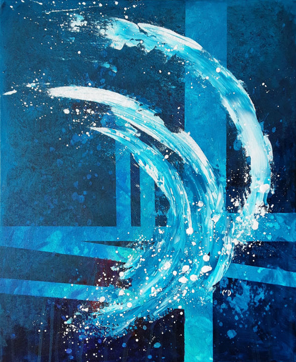 Pintura titulada "The third wave" por Matthieu Doré, Obra de arte original, Acrílico Montado en Bastidor de camilla de madera