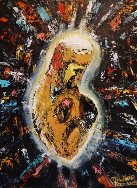 Картина под названием "Born again" - Mauricio Palma, Подлинное произведение искусства, Масло