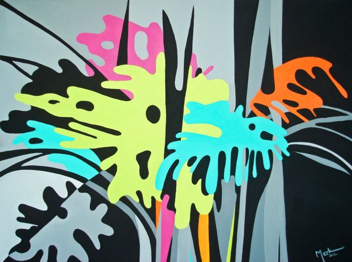 "Philodendron" başlıklı Tablo Brigitte Thonhauser-Merk tarafından, Orijinal sanat, Akrilik
