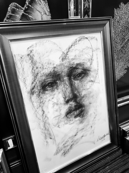 Drawing titled "İsimsiz" by Merve Yüksel Çeltek, Original Artwork, Charcoal