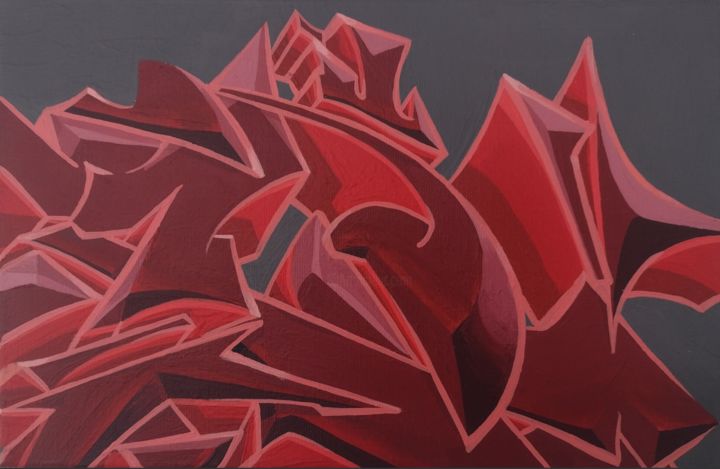 "#3" başlıklı Tablo Mes3 Graffiti - Design - Art tarafından, Orijinal sanat, Akrilik Ahşap panel üzerine monte edilmiş