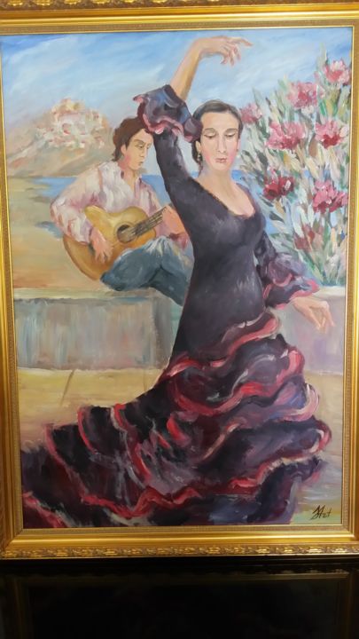 "Flamenco Dancer.jpg" başlıklı Tablo Mohammad Abu Hantash tarafından, Orijinal sanat