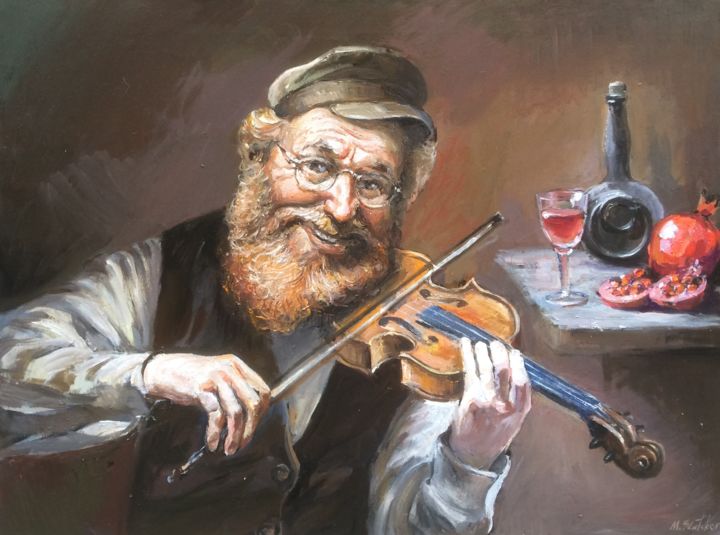 Painting titled "Evening Melody" by Michael Slutsker, Original Artwork, Oil