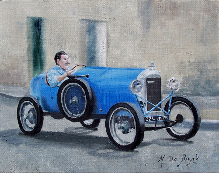 Pintura titulada "Voiture ancienne" por Michel De Ruyck, Obra de arte original