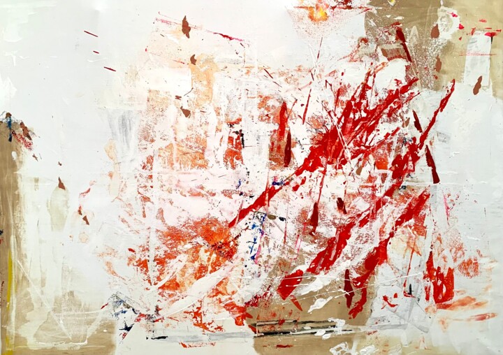 Pintura titulada "Psyche" por Michele Laurence Prevost, Obra de arte original, Acrílico Montado en Bastidor de camilla de ma…