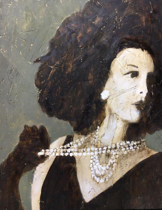 Malarstwo zatytułowany „Donna con collana d…” autorstwa Miglior Opera, Oryginalna praca