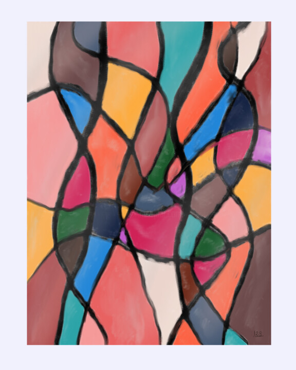 Grafika cyfrowa / sztuka generowana cyfrowo zatytułowany „Colors” autorstwa Miguel Sanguesa, Oryginalna praca, Malarstwo cyf…