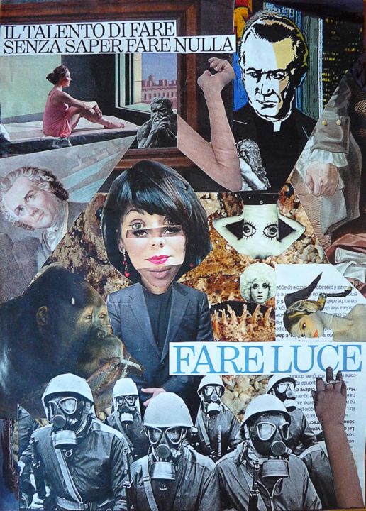 Collages intitulée "pomeriggio.jpg" par Miki Fanfani, Œuvre d'art originale