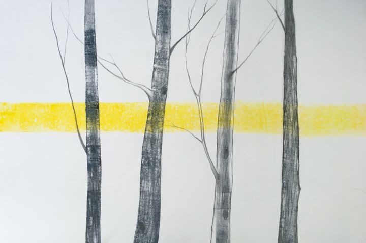 Pintura titulada "Arboles2" por Milena Mateva, Obra de arte original, Tinta