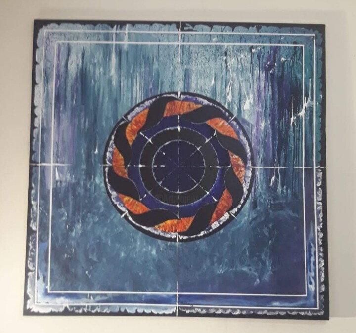 Painting titled "Algba" by Milot Valescot, Original Artwork, Acrylic Mounted on Wood Stretcher frame