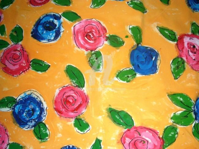Ζωγραφική με τίτλο "toalhas de mesa" από Milu Petersen, Αυθεντικά έργα τέχνης