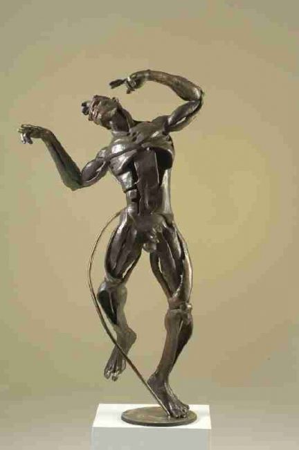 Skulptur mit dem Titel "Toro" von Miriam Perez, Original-Kunstwerk, Metalle