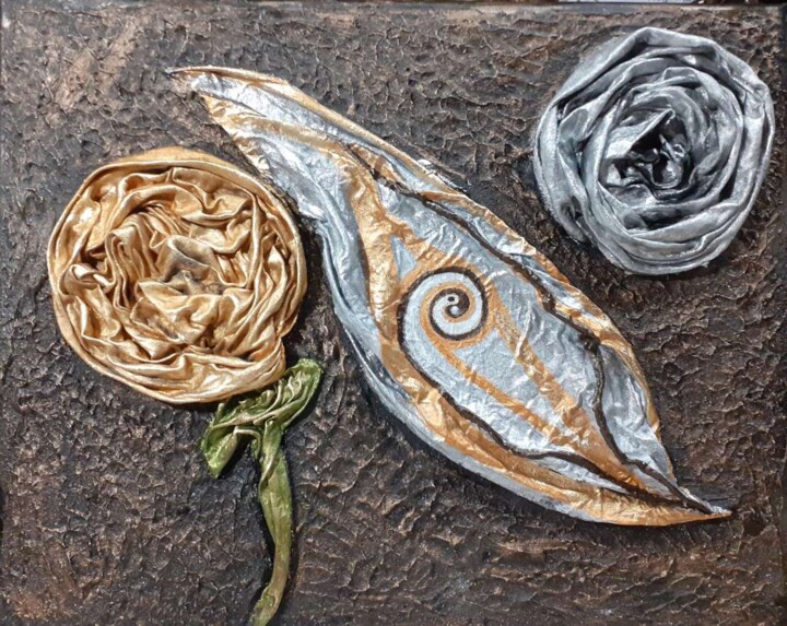 Art textile intitulée "Согласие. Ткань, те…" par Mirika Rodionova, Œuvre d'art originale, Tissu Monté sur Châssis en bois
