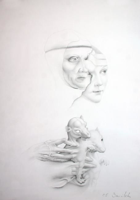 Malerei mit dem Titel "stillness- LEONARDO" von Mirko Sevic, Original-Kunstwerk