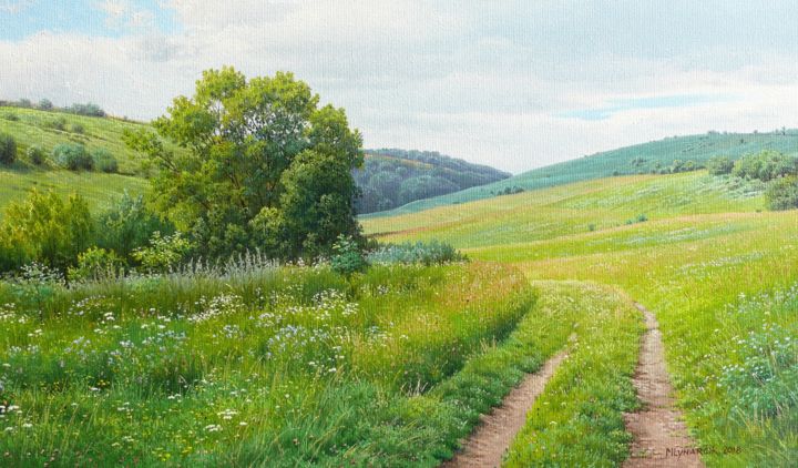 Meadow Prairie Painting By Emil Mlynarcik Artmajeur