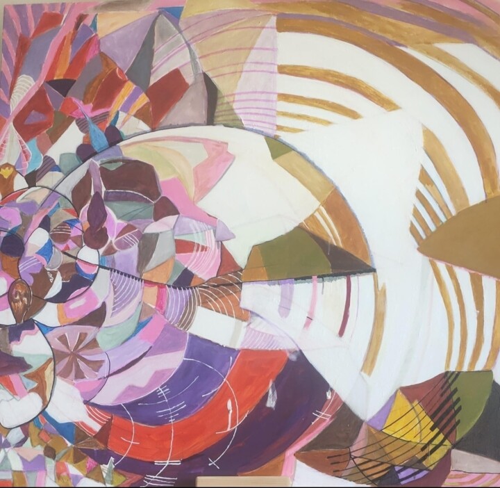 "mosaique" başlıklı Tablo Mohammed Rachid Iraqi tarafından, Orijinal sanat, Akrilik Ahşap panel üzerine monte edilmiş