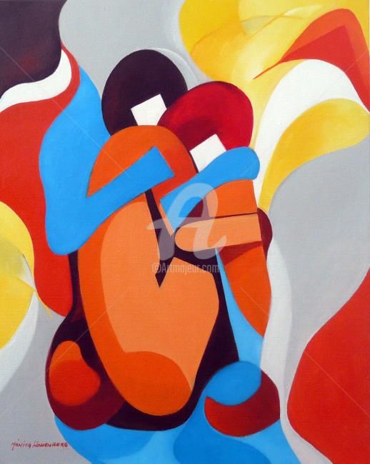 Malerei mit dem Titel "CORAZON OLVIDADO" von Monica Lowenberg, Original-Kunstwerk, Öl