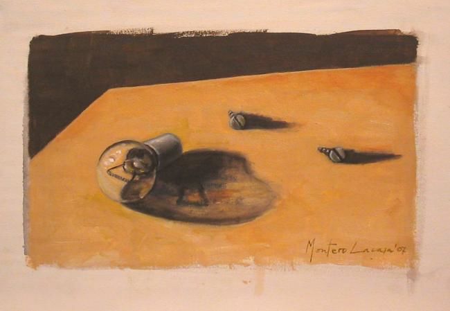 Peinture intitulée "lamparita" par Matías Montero Lacasa, Œuvre d'art originale