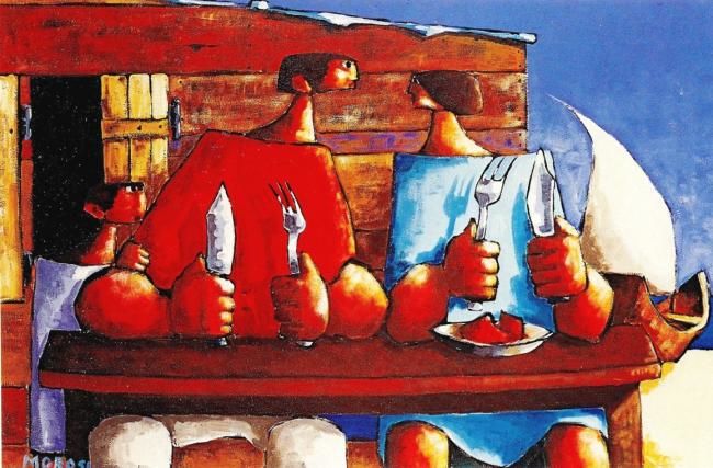 Ζωγραφική με τίτλο "Morosi Luciano - Na…" από Luciano Morosi 1930 - 1994, Αυθεντικά έργα τέχνης, Λάδι
