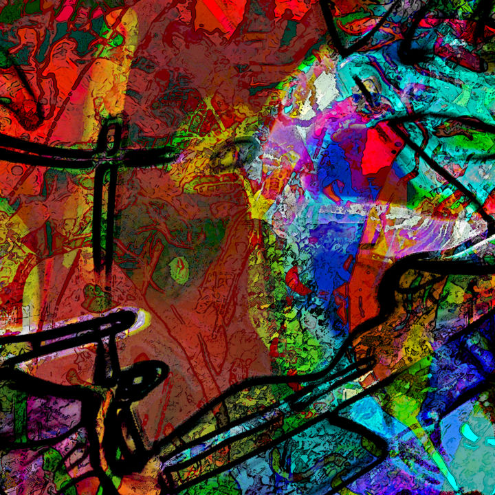 Digital Arts titled "Golgotha.jpg" by Pascal Moulin, Original Artwork, 2D Digital Work